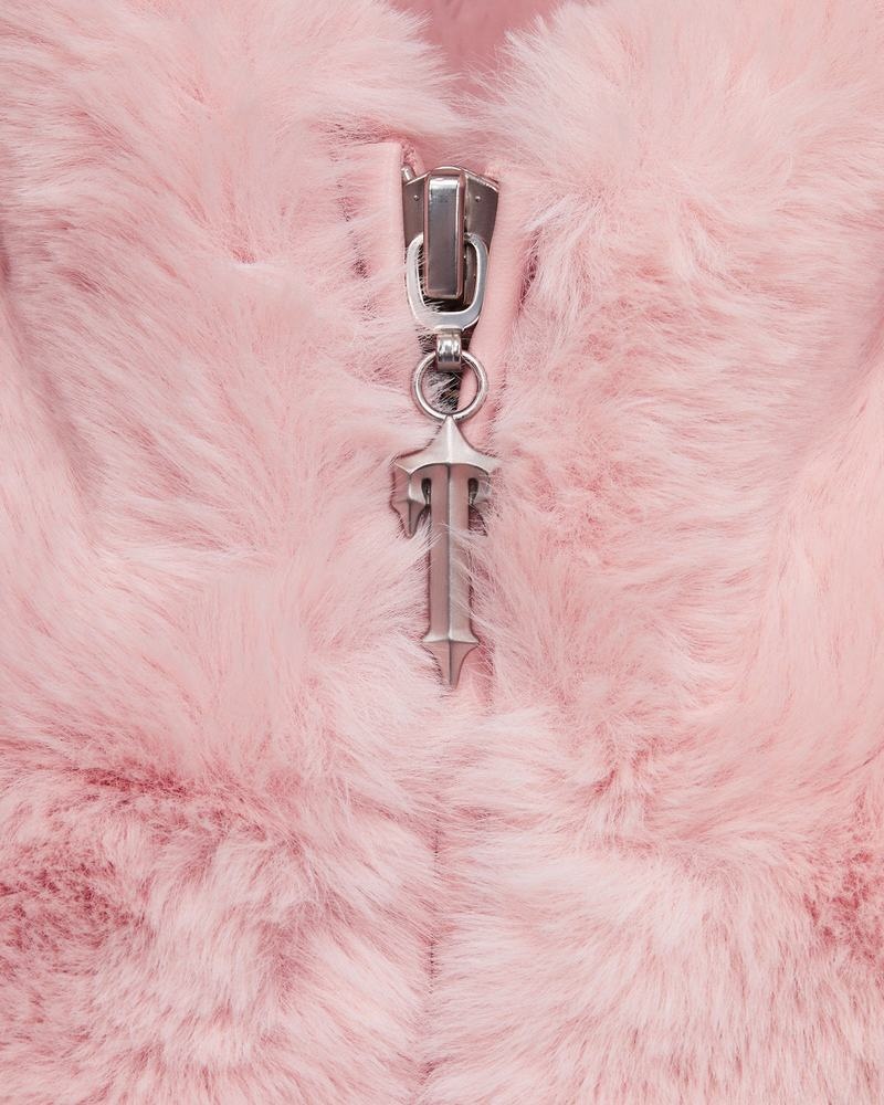 Chamarras Trapstar Irongate T Fur Coat Mujer Rosas | Mexico-51249