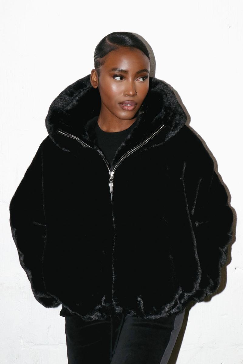 Chamarras Trapstar Irongate T Oversized Fur Coat Mujer Negros | Mexico-27495