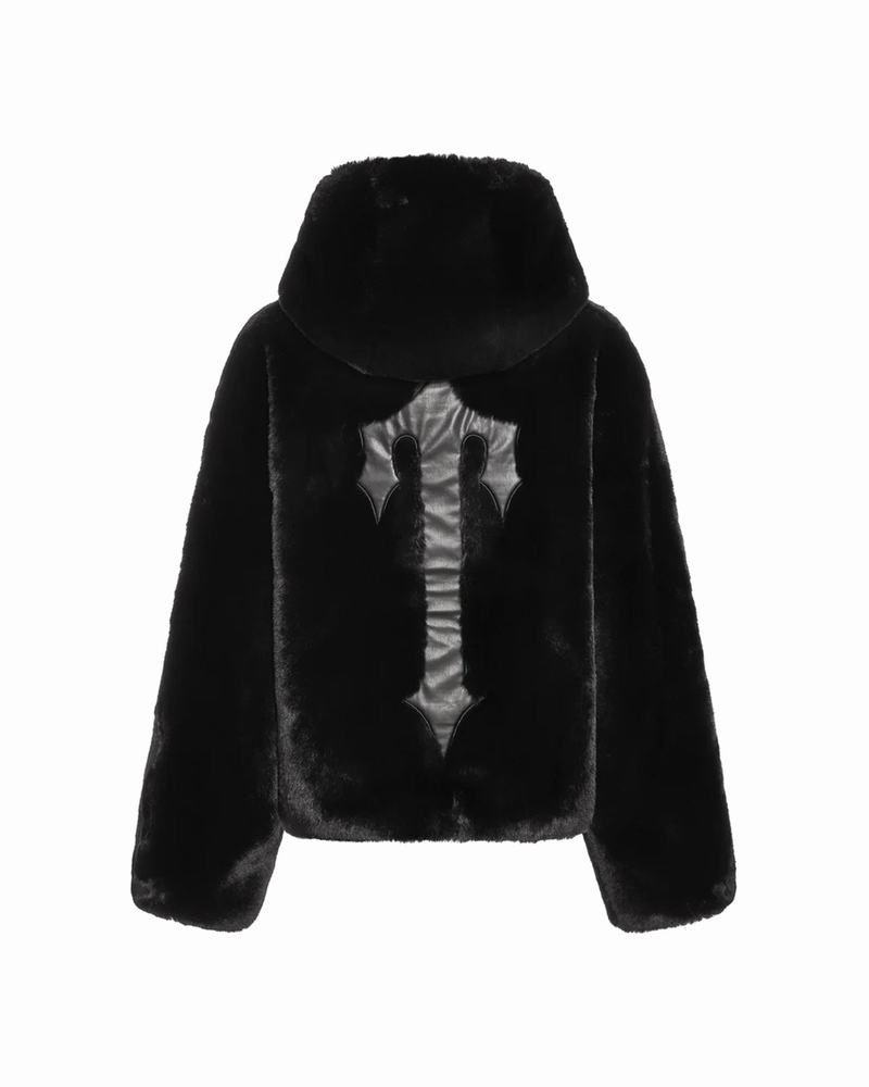 Chamarras Trapstar Irongate T Oversized Fur Coat Mujer Negros | Mexico-27495