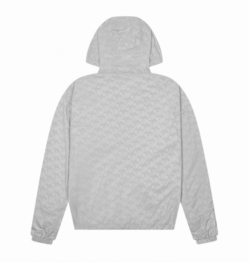 Chamarras Trapstar Monogram Windbreaker Hombre Grises | Mexico-76094