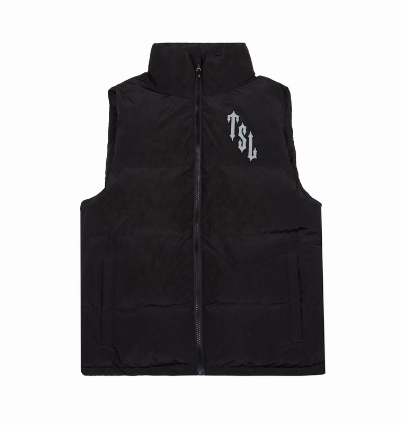 Chamarras Trapstar Shooters Gilet Vest Hombre Negros | Mexico-61593