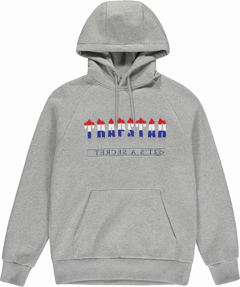 Chandals Trapstar Chenille Decoded 2.0 Hoodie Hombre Grises | Mexico-73928