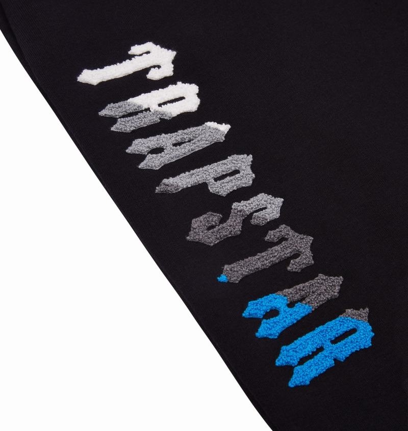 Chandals Trapstar Chenille Decoded 2.0 Hoodie Hombre Negros Plateados Azules | Mexico-93812