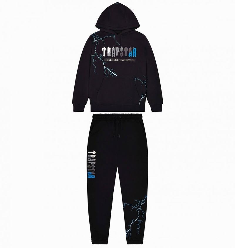 Chandals Trapstar Chenille Decoded 2.0 Hoodie Hombre Negros Plateados Azules | Mexico-93812