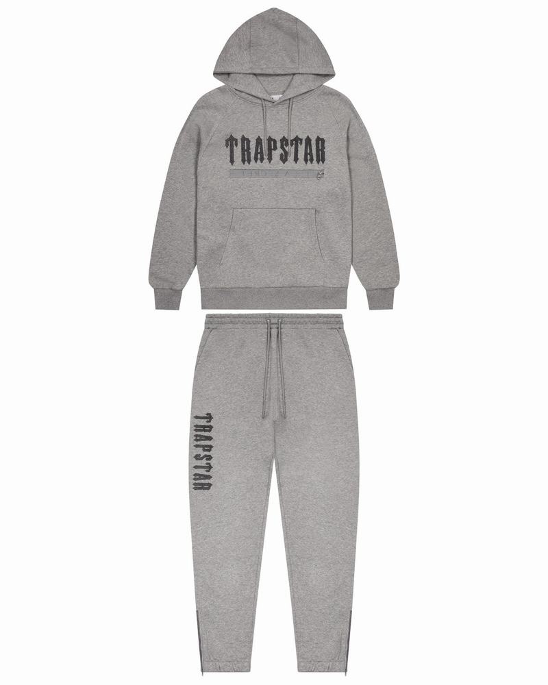 Chandals Trapstar Decoded Chenille 2.0 Hoodie Hombre Grises | Mexico-64238