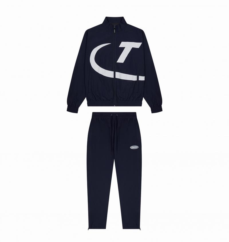 Chandals Trapstar Hyper Shellsuit Hombre Azul Marino Blancos | Mexico-65438