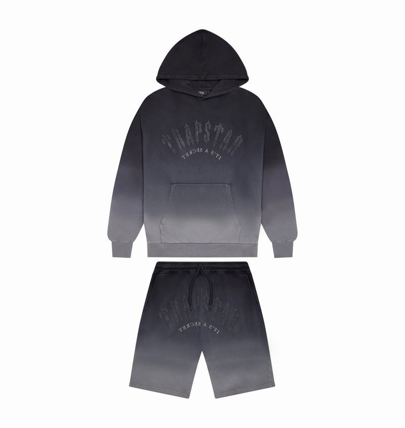 Chandals Trapstar Irongate Arch Chenille Hoodie Hombre Negros | Mexico-76058