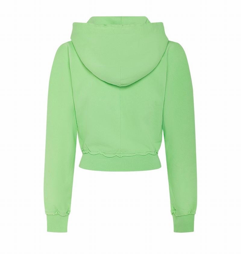 Chandals Trapstar Irongate Cropped Batwing Zip Hoodie Mujer Verdes | Mexico-58394