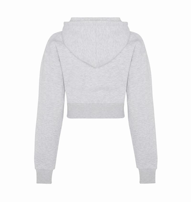 Chandals Trapstar Irongate Stud Cropped Hoodie Mujer Grises | Mexico-59016