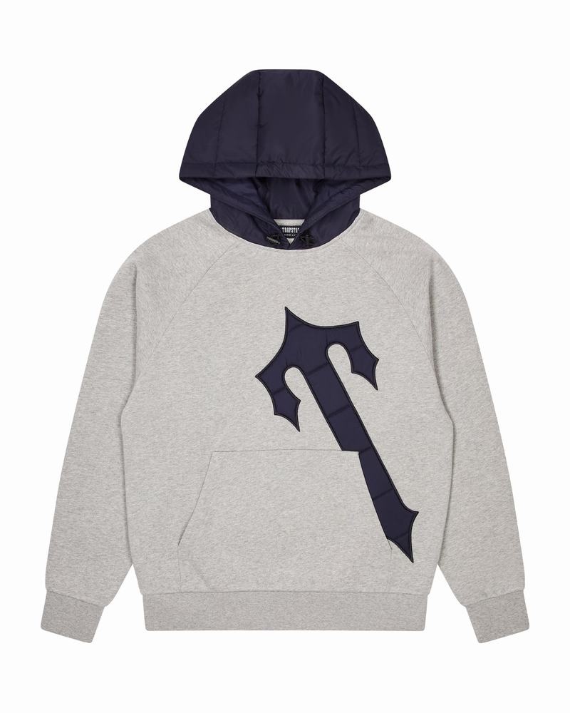 Chandals Trapstar Irongate T Hood Hombre Grises Azul Marino | Mexico-71659