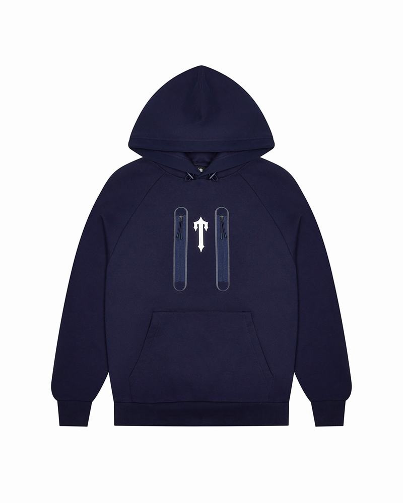 Chandals Trapstar Irongate T Trap Fleece Hoodie Hombre Azul Marino | Mexico-30987