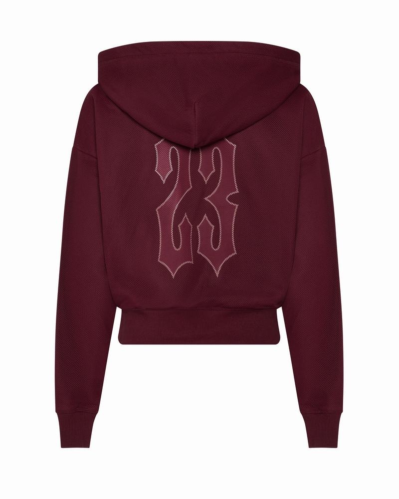 Chandals Trapstar Mesh Irongate Arch Hoodie Mujer Vino | Mexico-39652