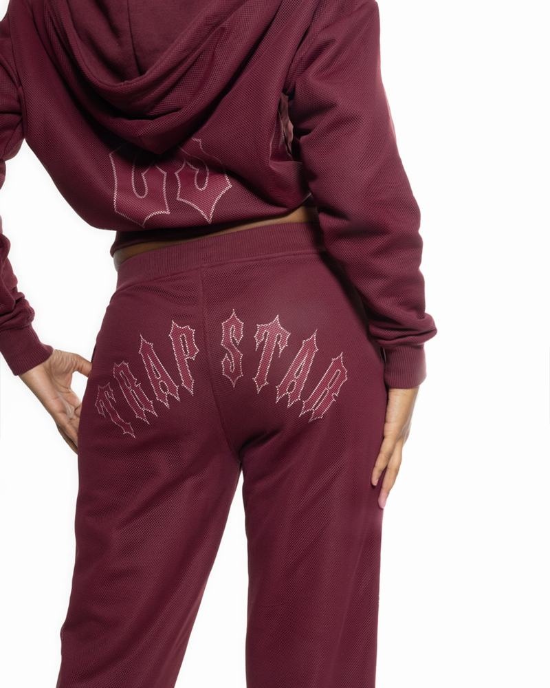 Chandals Trapstar Mesh Irongate Arch Joggers Mujer Vino | Mexico-47235