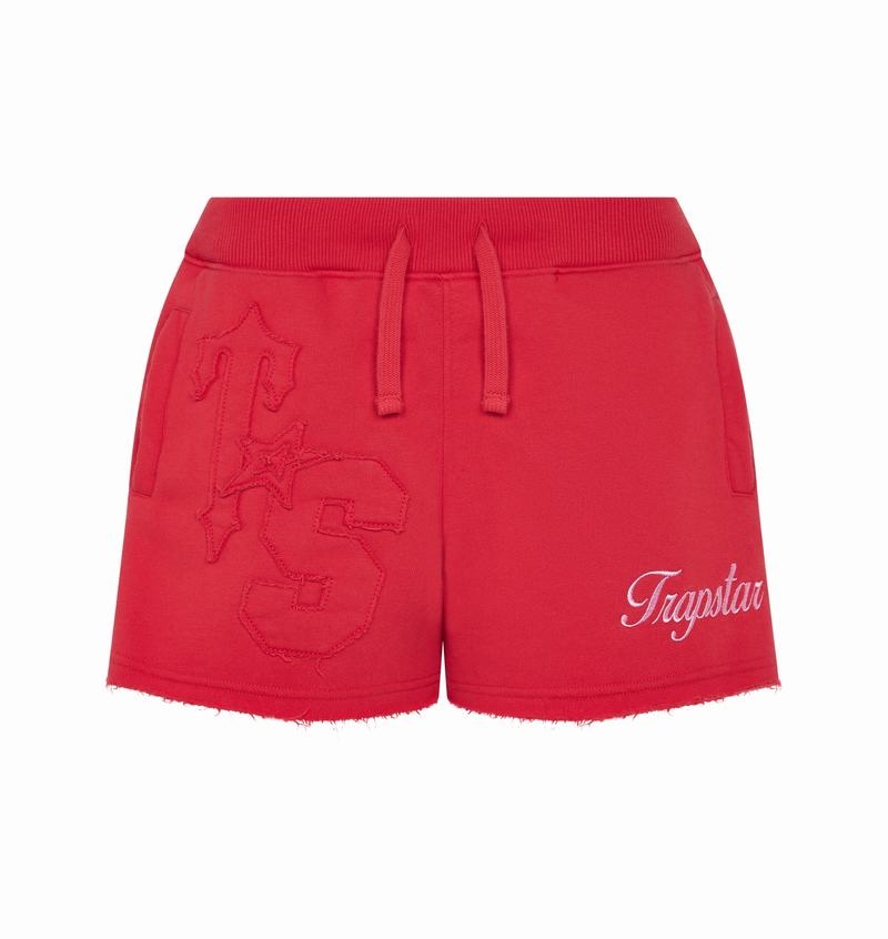 Chandals Trapstar TS-Star Shorts Mujer Rojos | Mexico-53947