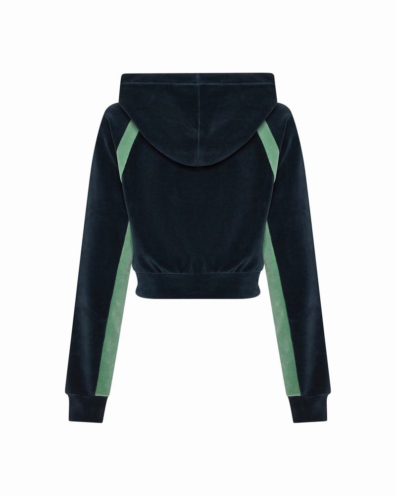 Chandals Trapstar TS-Star Velour Hoodie Mujer Verdes | Mexico-71035