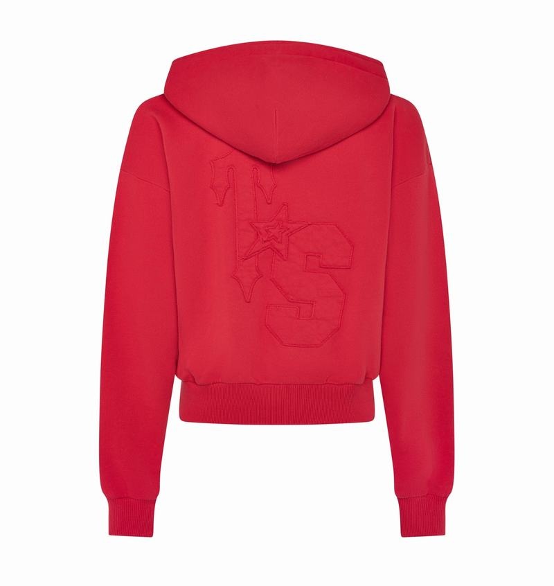 Chandals Trapstar TS-Star Zip Up Pista Top Mujer Rojos | Mexico-28394