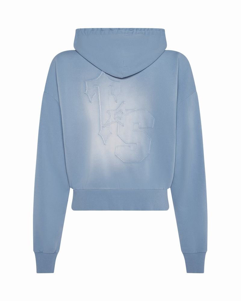 Chandals Trapstar TS Star Applique Hoodie Mujer Azules Azules | Mexico-46875