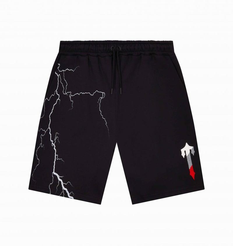 Conjuntos Trapstar Irongate T Lightning Shorts Hombre Negros | Mexico-29475