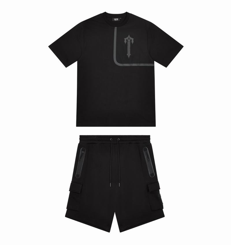 Conjuntos Trapstar Irongate T Tech Zip Shorts Hombre Negros | Mexico-02139