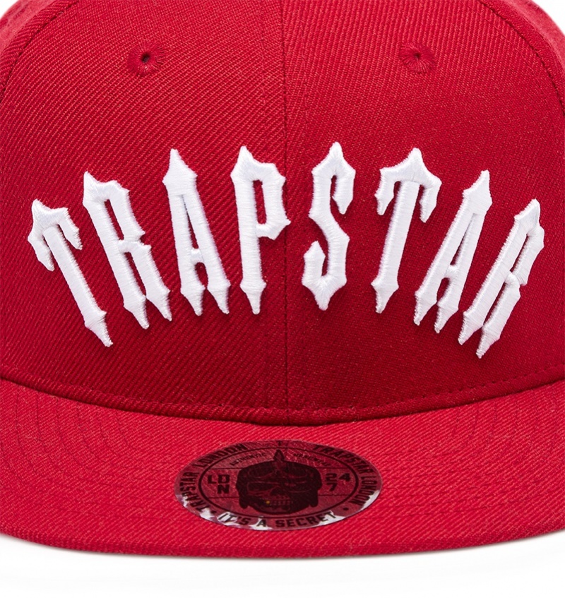 Gorras Trapstar Irongate Arch Snapback Hombre Rojos Blancos | Mexico-71634