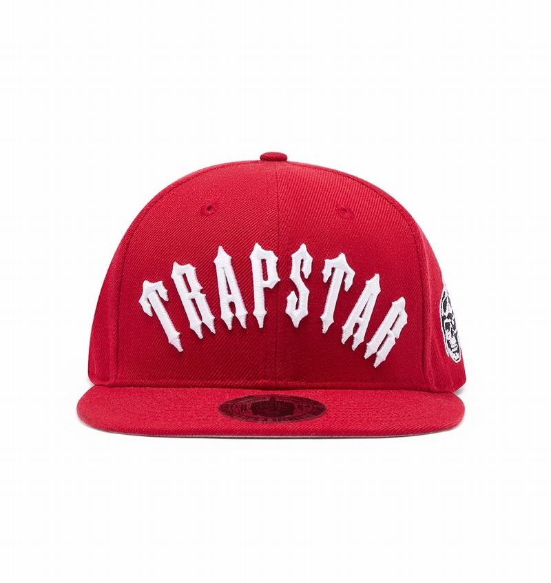 Gorras Trapstar Irongate Arch Snapback Hombre Rojos Blancos | Mexico-71634