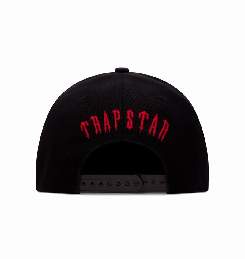 Gorras Trapstar Irongate Arch Snapback Hombre Negros Rojos | Mexico-12745