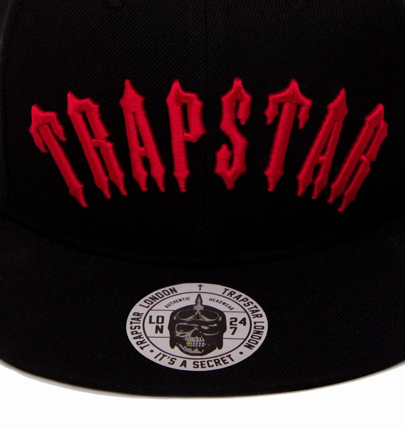 Gorras Trapstar Irongate Arch Snapback Hombre Negros Rojos | Mexico-12745