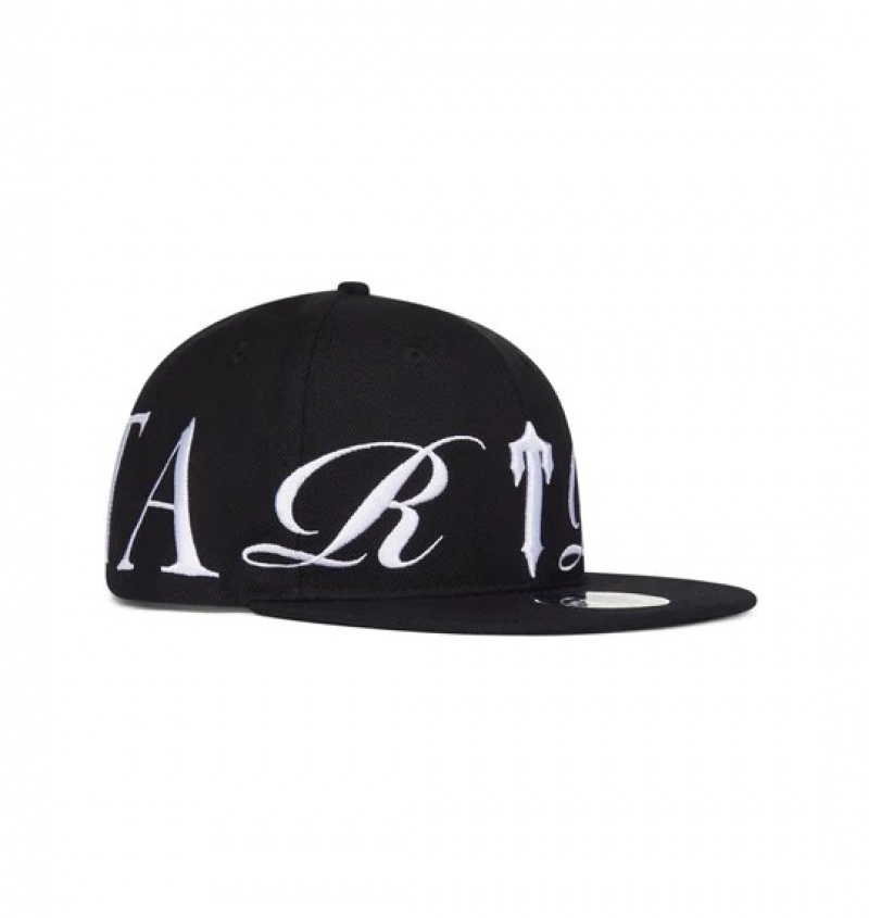 Gorras Trapstar Script Fitted Hombre Negros | Mexico-45316