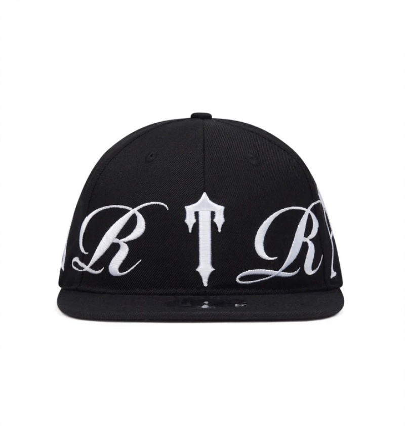 Gorras Trapstar Script Fitted Hombre Negros | Mexico-45316