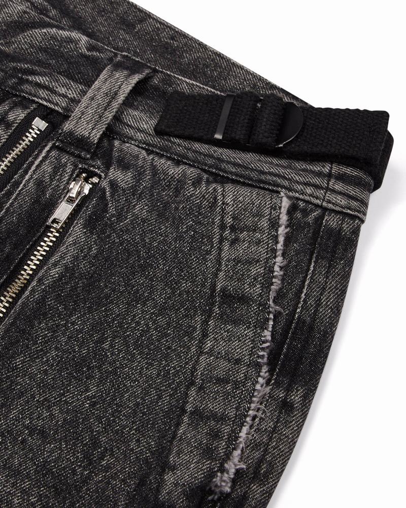 Pantalon Trapstar Arch Applique Distressed Denim Look Cargo Mujer Azules | Mexico-97385