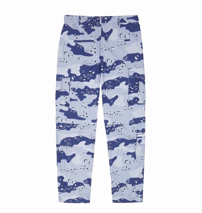 Pantalon Trapstar Hyperdrive Cargos Hombre Azules Camuflados | Mexico-06583