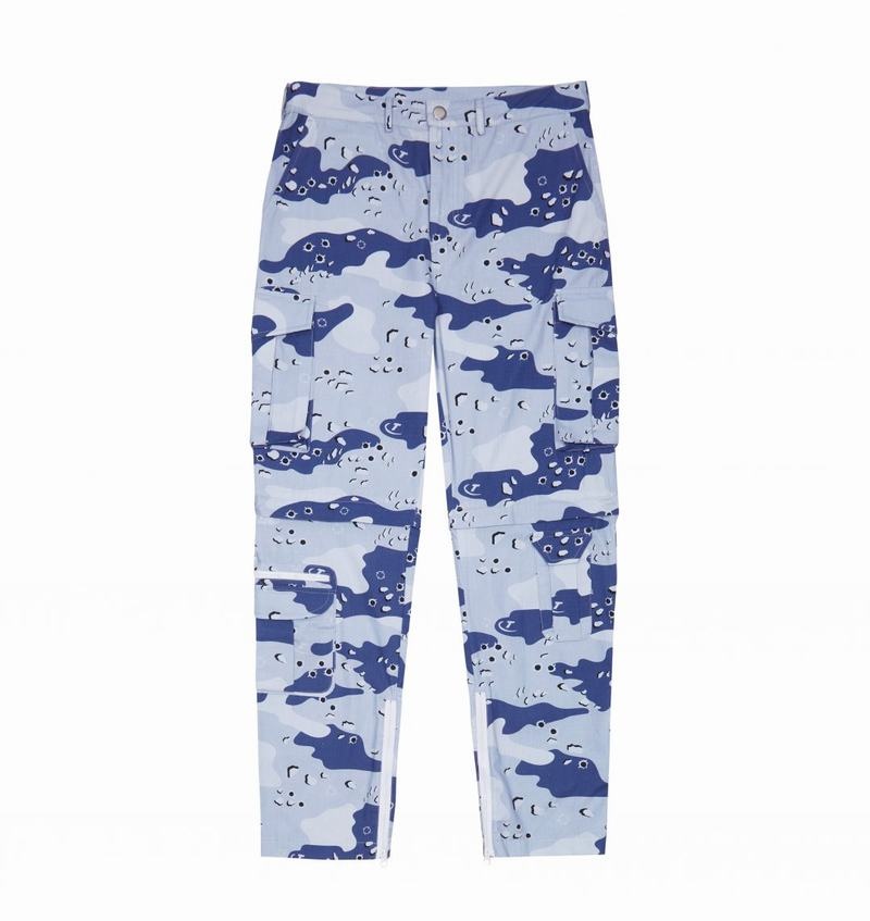 Pantalon Trapstar Hyperdrive Cargos Hombre Azules Camuflados | Mexico-06583