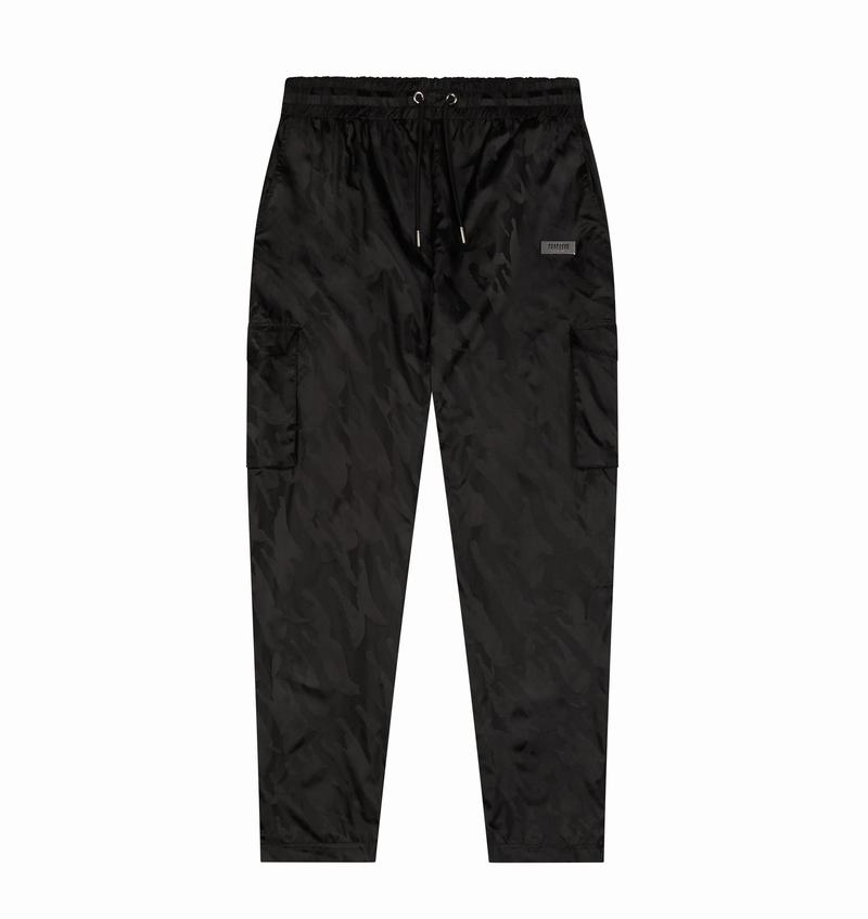 Pantalon Trapstar Irongate T Jacquard Cargos Hombre Negros | Mexico-40531