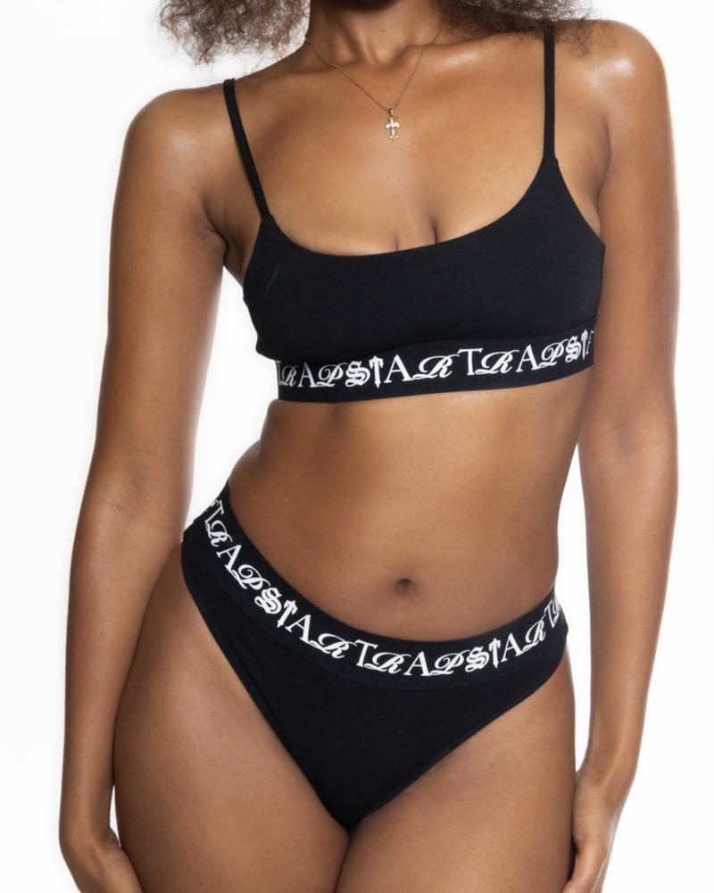 Ropa Interior Trapstar Script Tanga Mujer Negros Blancos | Mexico-21469