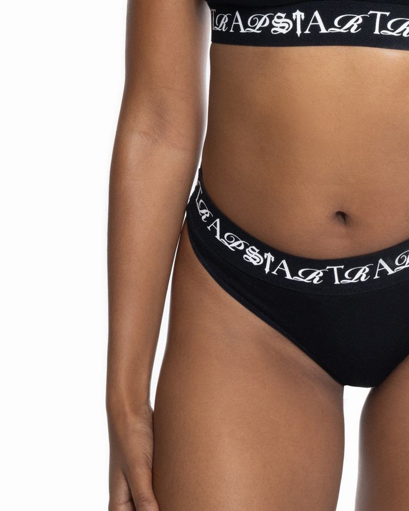 Ropa Interior Trapstar Script Tanga Mujer Negros Blancos | Mexico-21469