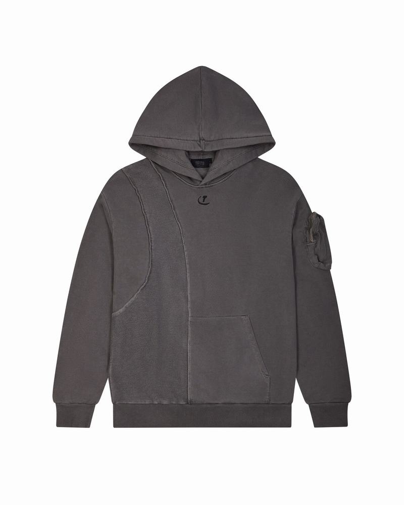 Sudadera con Capucha Trapstar Construct Hyperdrive Hombre Negros | Mexico-12046