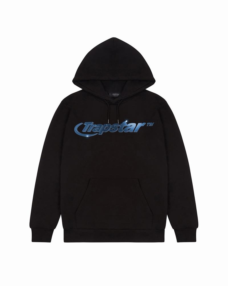 Sudadera con Capucha Trapstar Hyperdrive High Density Hombre Negros | Mexico-76109