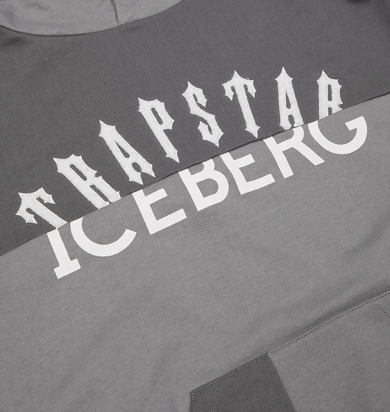 Sudadera con Capucha Trapstar x Iceberg Deconstructed Two Logo Hombre Grises | Mexico-52098