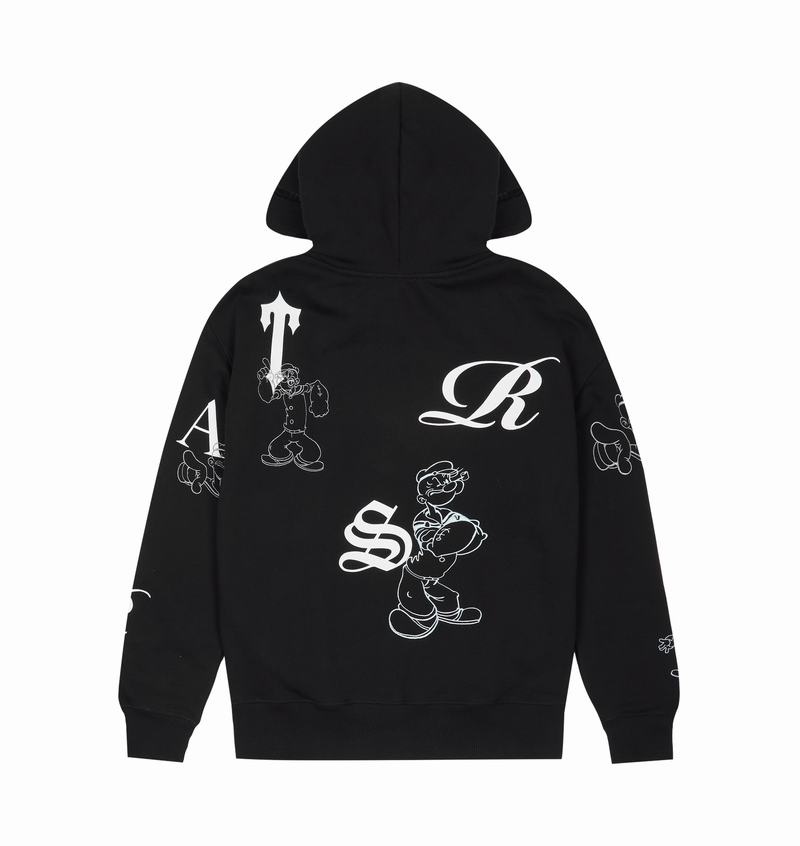 Sudadera con Capucha Trapstar x Iceberg Embroidered and Printed Popeye Hombre Negros | Mexico-14708