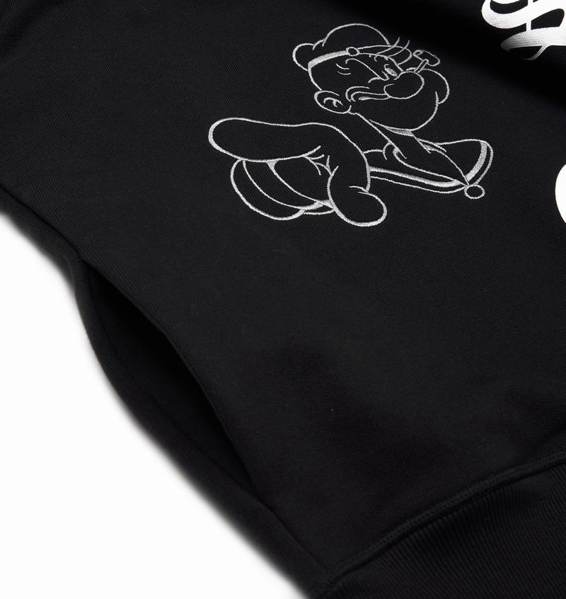 Sudadera con Capucha Trapstar x Iceberg Embroidered and Printed Popeye Hombre Negros | Mexico-14708