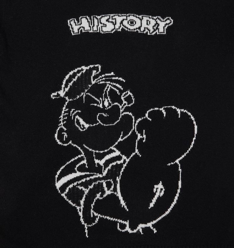 Suéter Trapstar x Iceberg Black De Punto Popeye Hombre Negros | Mexico-26954